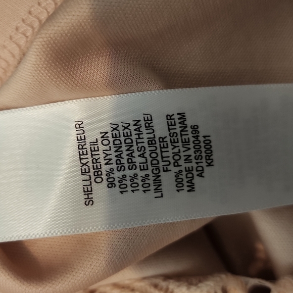 Adrianna Papell Blush Pink Metallic Lace Overlay Blouse Medium - Picture 6 of 6